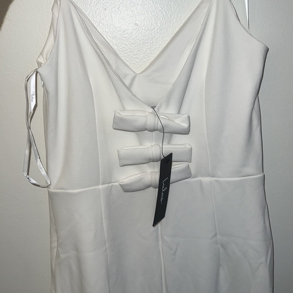 White midi dress with bows on the back - Picture 7 of 12